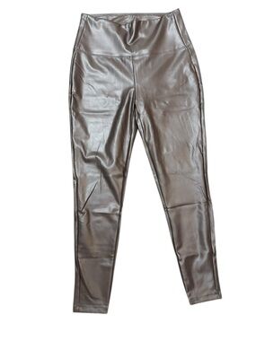 Zenana Outfitters Faux Leather Leggings Brown NWOT
